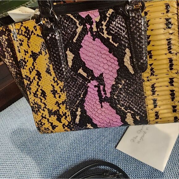 New Limited Edition Coach Python Skin Mini Tote - Picture 5 of 9